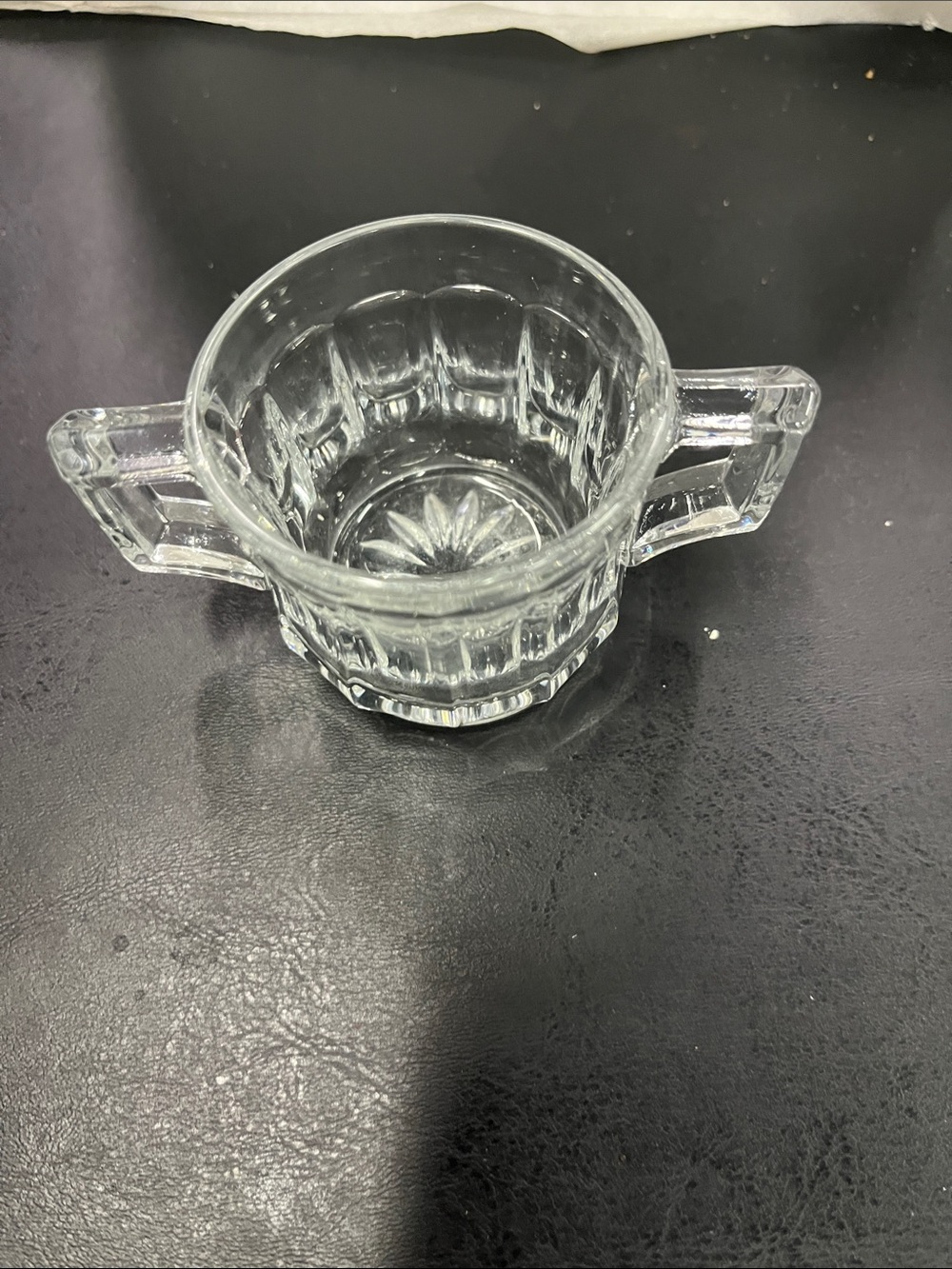 Fostoria American Open Sugar Bowl with Dual Handles